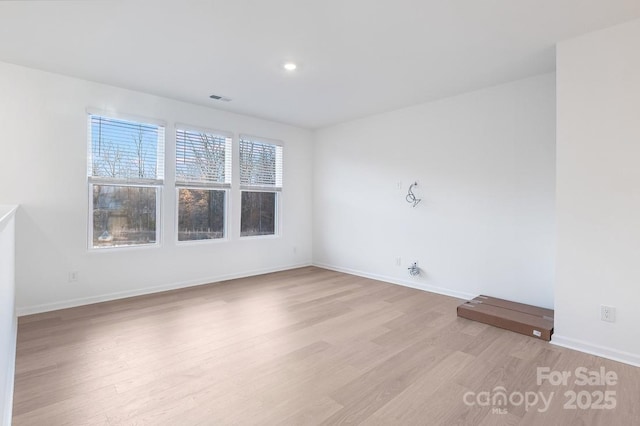 empty room featuring light hardwood / wood-style flooring