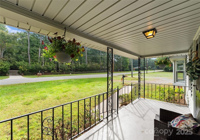 view of patio / terrace with a porch