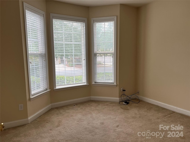 view of carpeted spare room