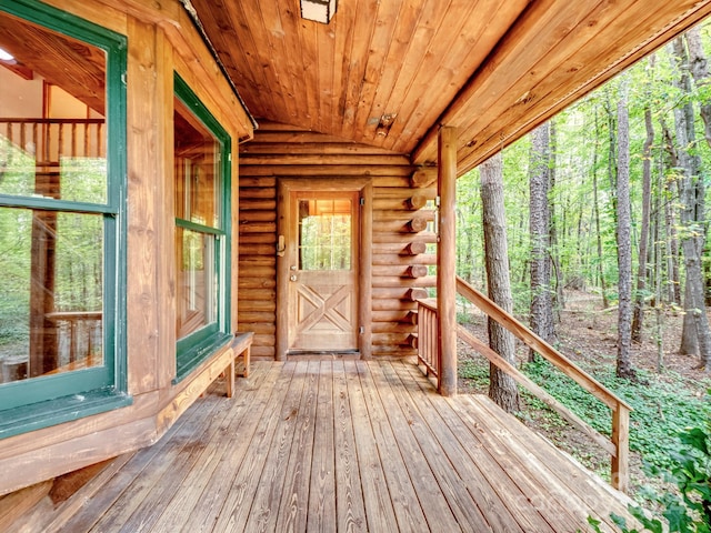 view of wooden deck