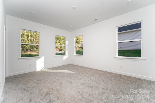 view of carpeted spare room