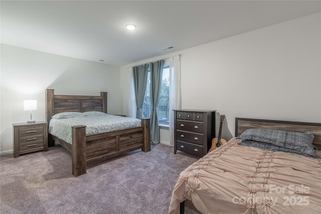 view of carpeted bedroom