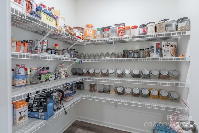 view of pantry