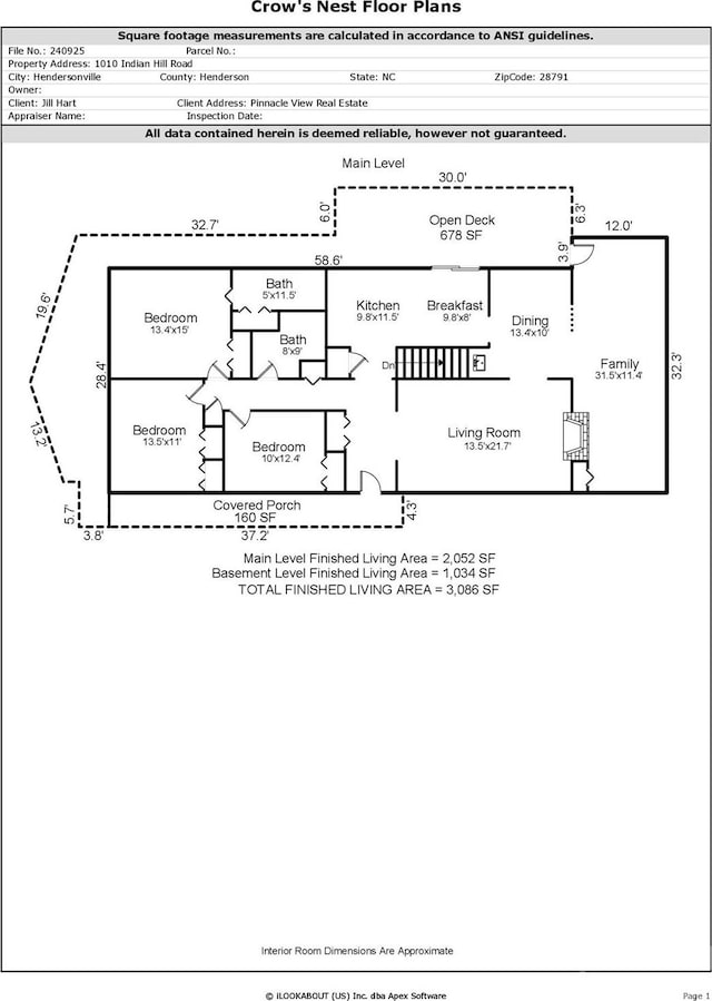 1010 Indian Hill Rd, Hendersonville, NC 28791 - property floor plan
