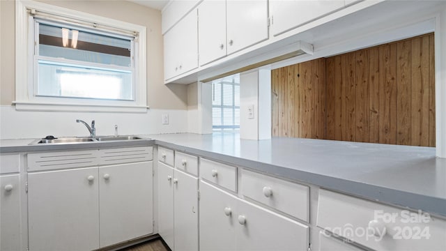 kitchen featuring white cabinetry, sink, and a wealth of natural light