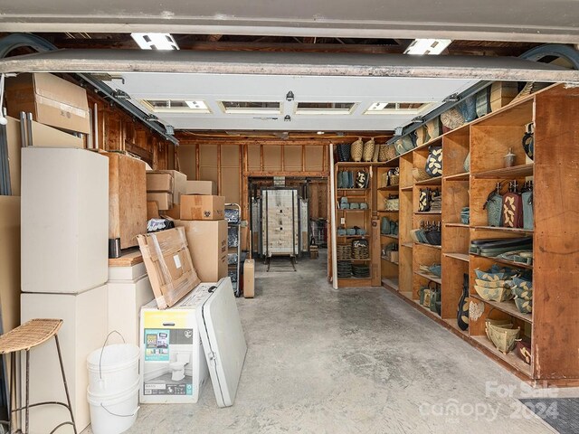 view of storage area