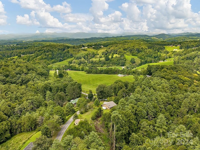 aerial view featuring a mountain view