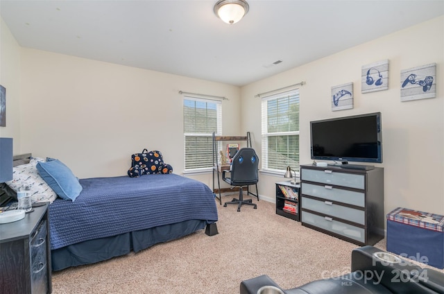 view of carpeted bedroom