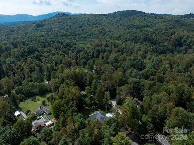 bird's eye view with a mountain view