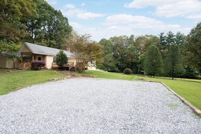 exterior space featuring a lawn