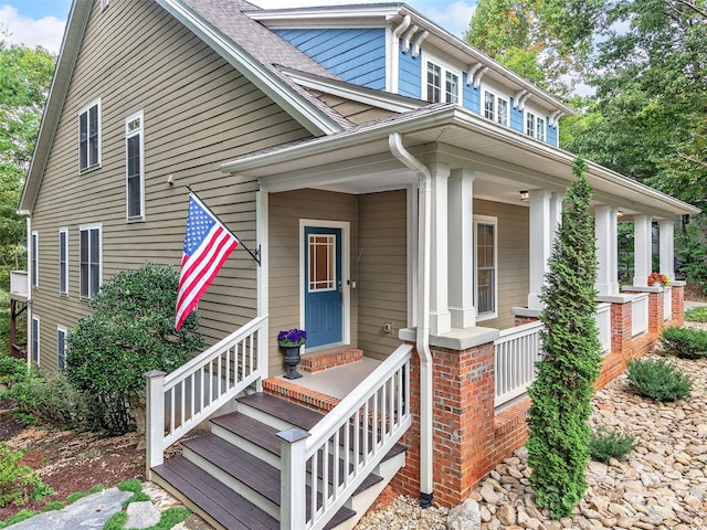 view of front of home featuring a porch