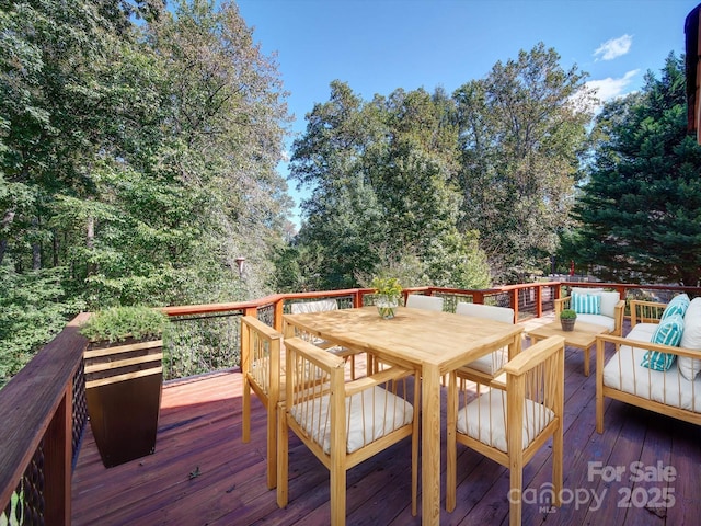 deck featuring an outdoor hangout area