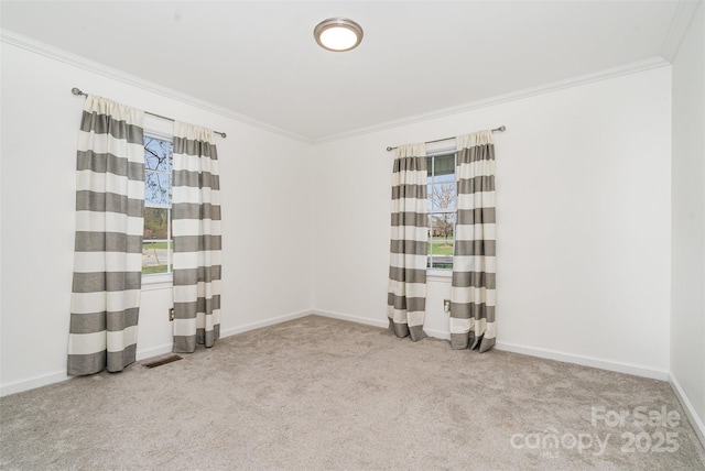 630 S Myrtle School Rd, Gastonia, NC 28052 - carpeted spare room featuring visible vents, crown molding, and baseboards