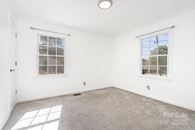 630 S Myrtle School Rd, Gastonia, NC 28052 - carpeted spare room with visible vents, crown molding, and baseboards