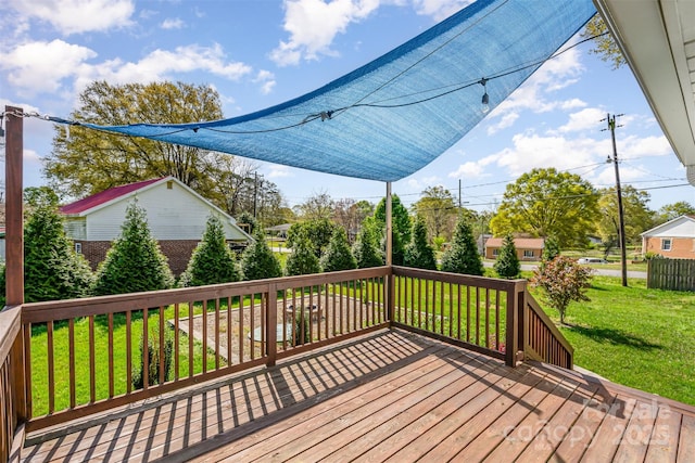 630 S Myrtle School Rd, Gastonia, NC 28052 - wooden terrace with a lawn
