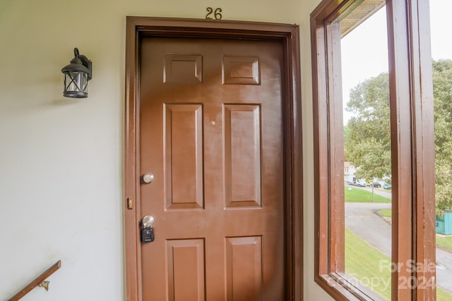 view of doorway to property