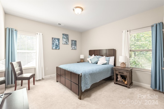 view of carpeted bedroom