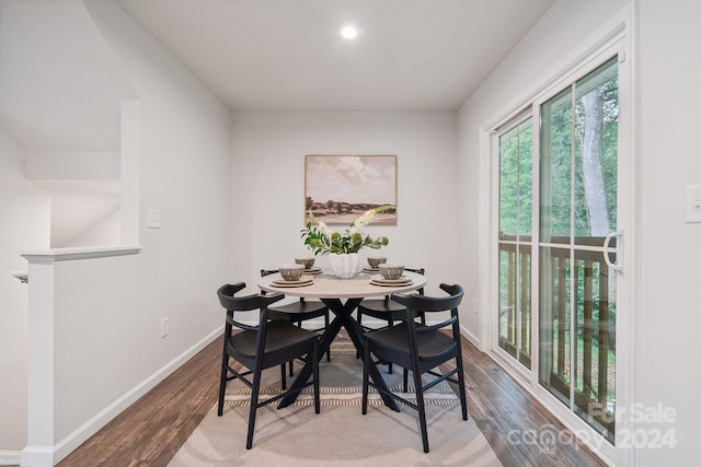 dining room featuring wood-type flooring