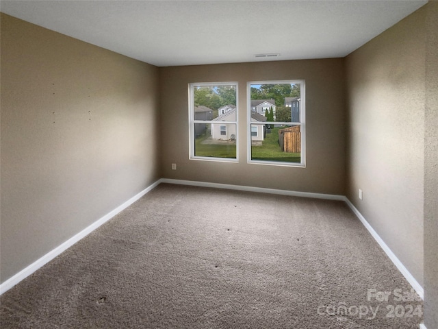 view of carpeted spare room