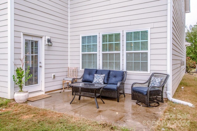 view of patio featuring outdoor lounge area