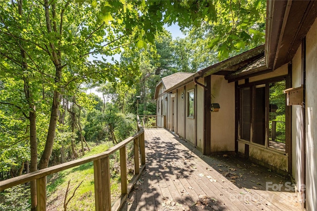 view of wooden deck