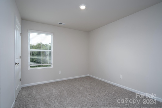 view of carpeted spare room