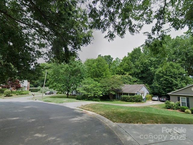 view of street featuring curbs