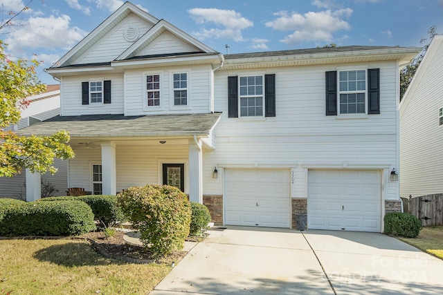 view of front of home featuring a garage