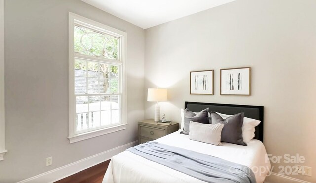 10250 Barringer Ct, Mount Pleasant, NC 28124 - bedroom with baseboards, multiple windows, and dark wood finished floors