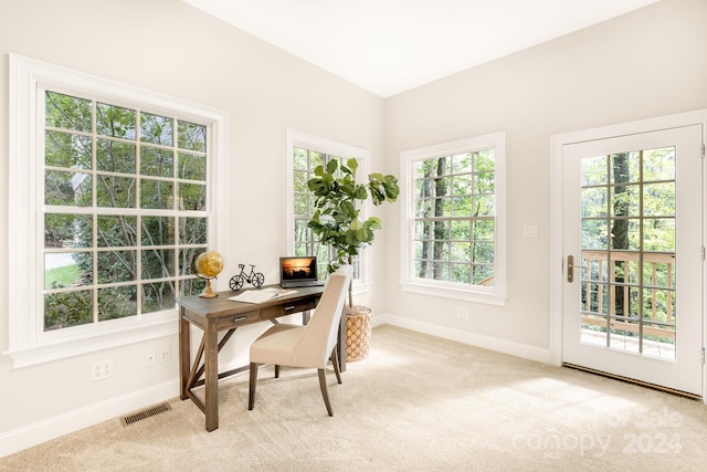 10250 Barringer Ct, Mount Pleasant, NC 28124 - carpeted office space featuring baseboards and visible vents