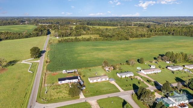 aerial view with a rural view