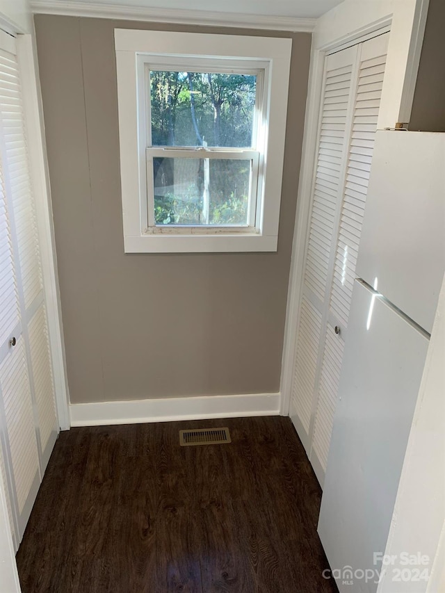 interior space featuring dark hardwood / wood-style flooring