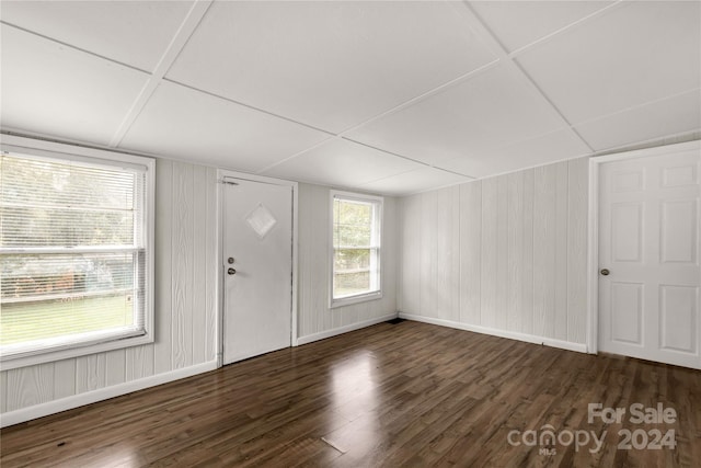 entrance foyer with dark hardwood / wood-style flooring