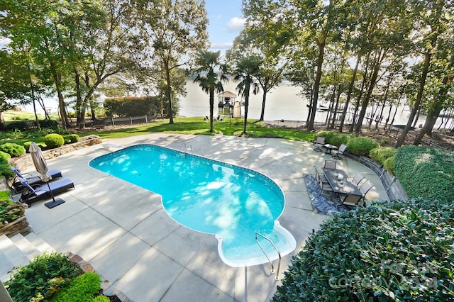 view of pool with a patio area