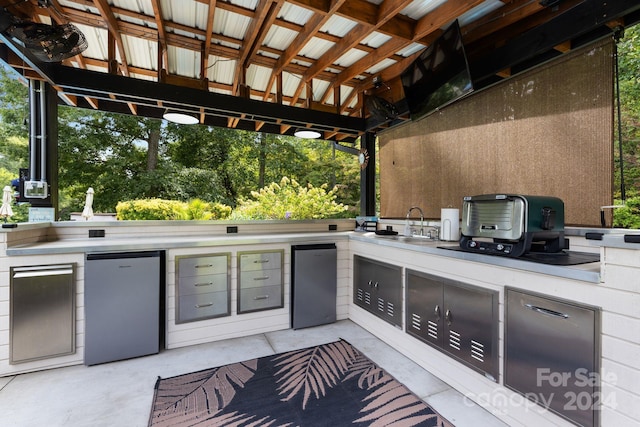 view of patio / terrace with sink