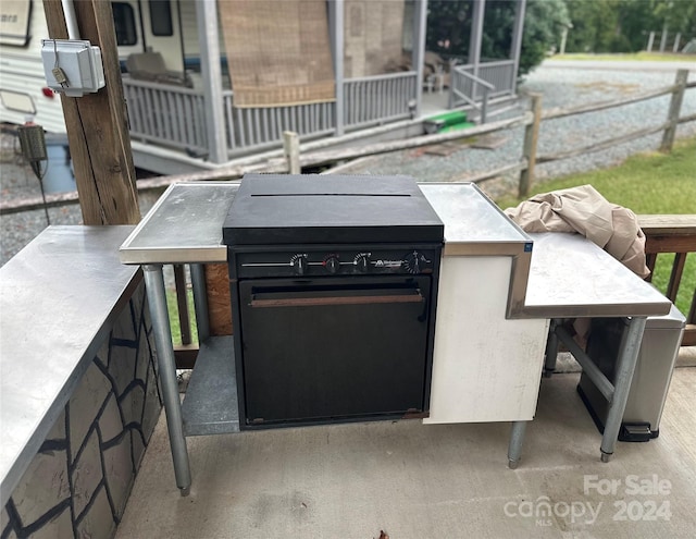 view of patio / terrace with a grill