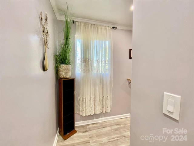 bathroom featuring hardwood / wood-style flooring