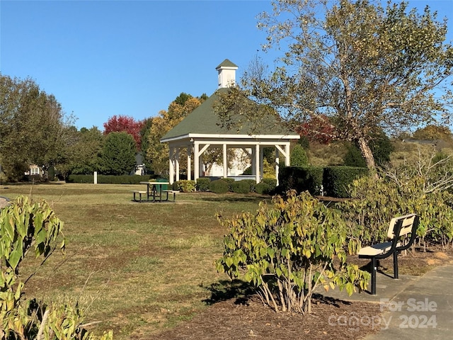 view of community with a yard