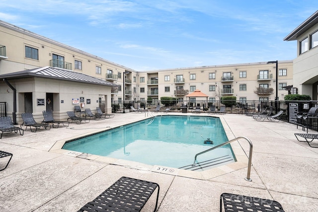 view of pool with a patio