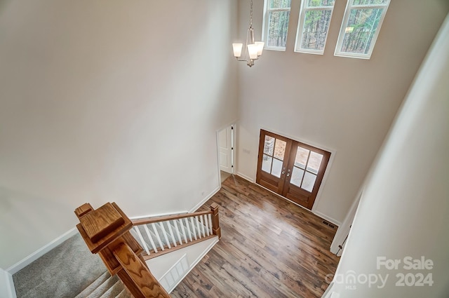 entryway with wood-type flooring