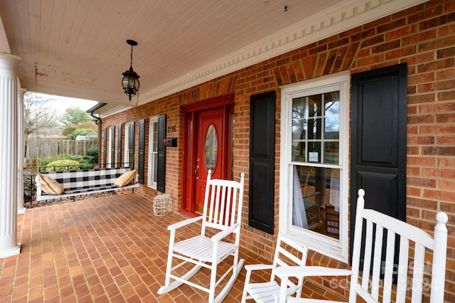 exterior space with a porch