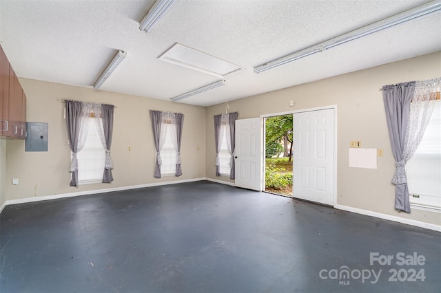 garage featuring electric panel