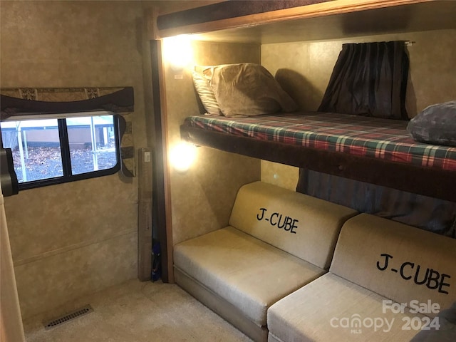 view of carpeted bedroom