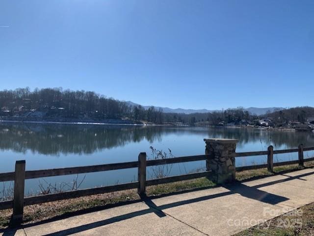 property view of water with a mountain view