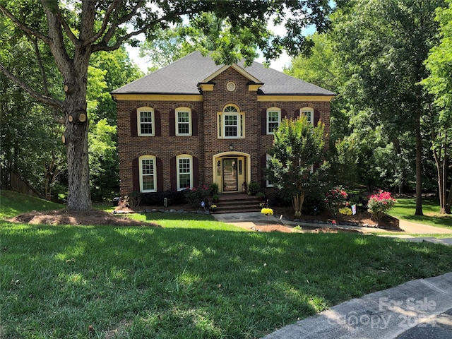 colonial house with a front yard