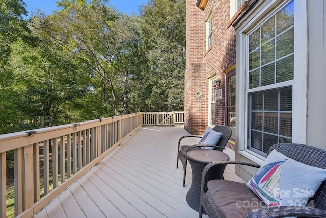 view of wooden deck