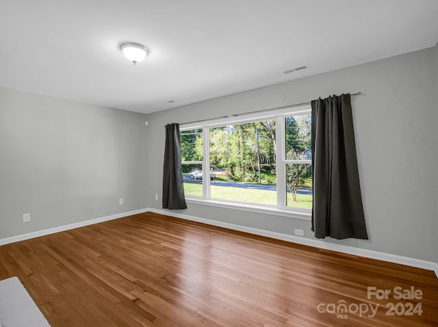 empty room with wood-type flooring