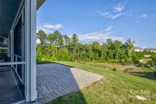 view of yard with a patio