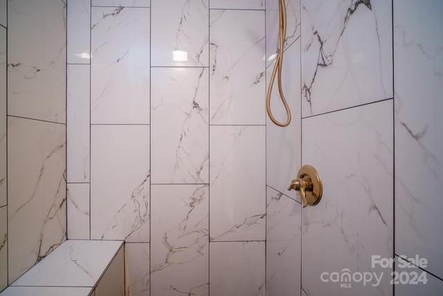 room details with tiled shower