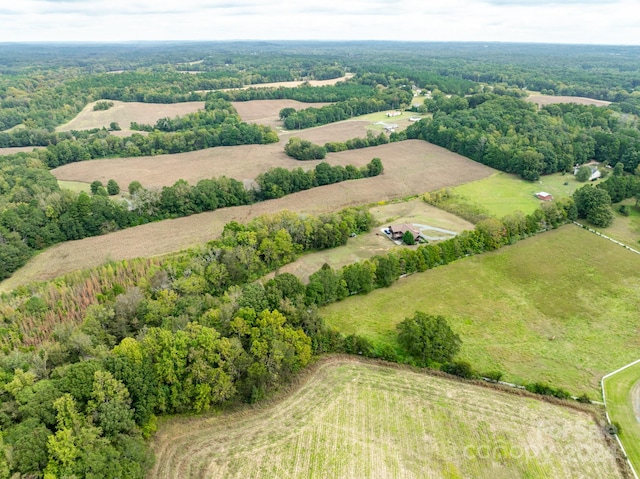 aerial view with a rural view